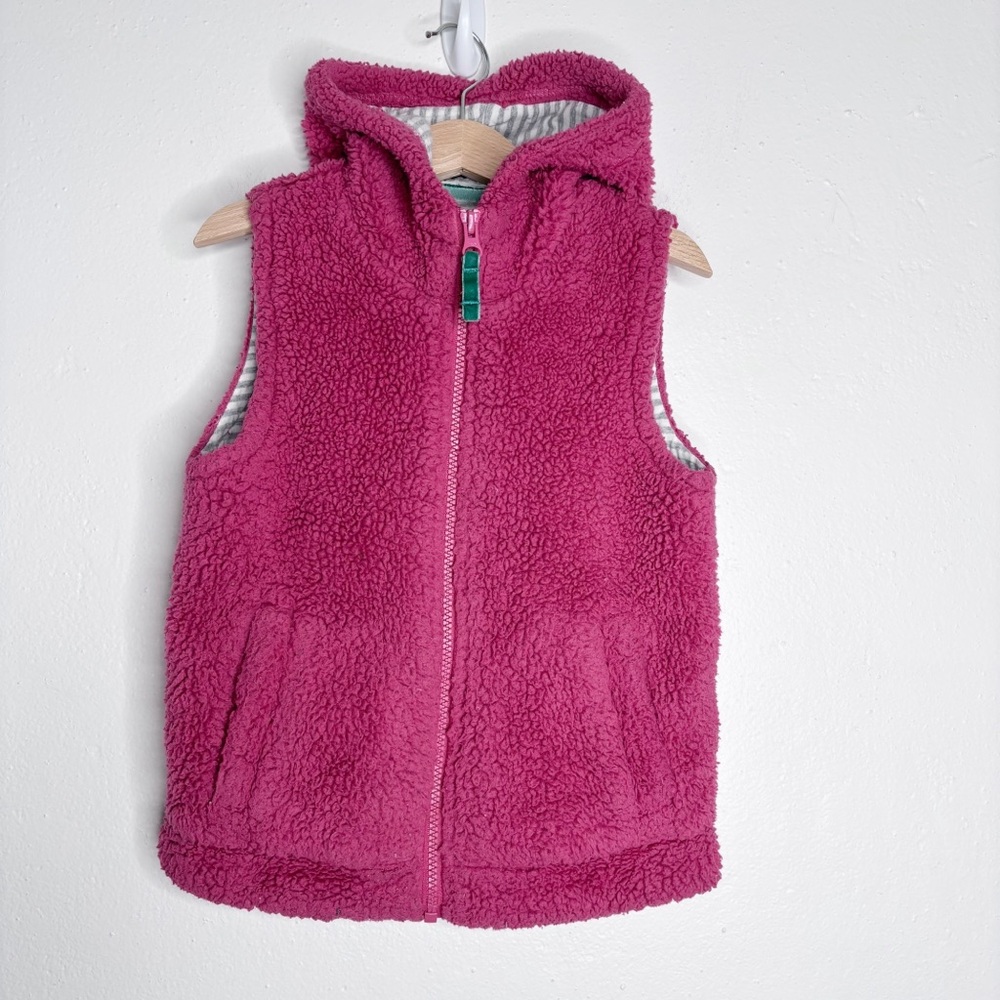 Mini Boden Sherpa Fleece Vest Dusty Pink Size 5-6yrs